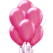 Шары Малиновые металлик с гелием
