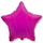 Фольгированный шар (32''/81 см) Звезда, Пурпурный, 1 шт.