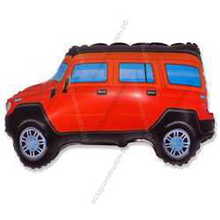 Шар с гелием  Фигура, Внедорожник, Красный, 84 см.
