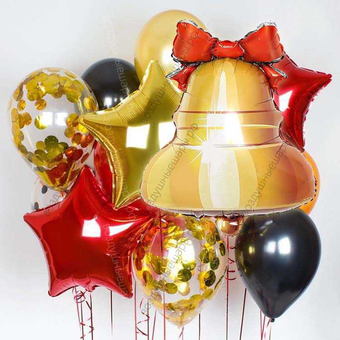 Букет гелиевых шаров для выпускника "Последний звонок"