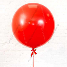 Большой Красный шар гигант с гелием на ленте, 70см