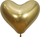 Сердце (14''/36 см) Reflex, Зеркальный блеск, Золото (970), хром, 50 шт.