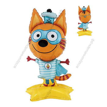 Шар 3D Фигура Три Кота, Коржик, на подставке, воздух, 122см.