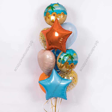 Фонтан из шаров "Капибара на пляже"