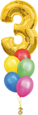 5 шаров и цифра Разноцветный+цифра