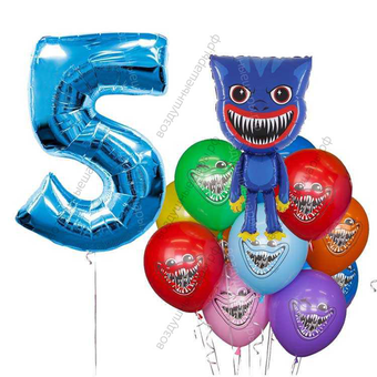 Оформление шарами с Хагги Вагги на 5 лет ребенку