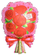 Фольгированный шар (28''/71 см) Фигура, Букет роз, Розовый, 1 шт.