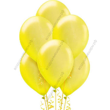 Шары Желтые металлик с гелием