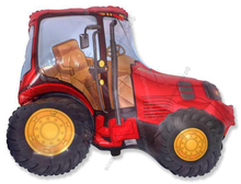 Шар с гелием  Фигура, Трактор, Красный, 94 см.