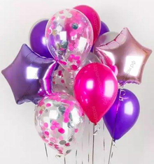 Букет из прозрачных шаров "Кристалл и звезды"