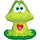 Фольгированный шар (32''/81 см) Фигура, Лягушка с сердечком, Зеленый, 1 шт.
