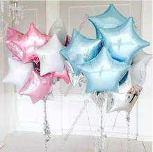 Два нежных букета по 11 гелиевых шаров-звезд