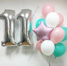 Фонтан из шаров для девочки с двумя цифрами