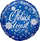 Фольгированный шар (18''/46 см) Круг, С Новым годом, Синий, 1 шт.