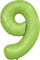 Шар (40''/102 см) Цифра, 9 Slim, Мистик, Фисташковый сатин 1 шт. в уп.