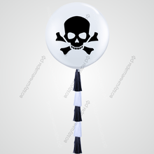 Большой черный гелиевый шар- тассел "Не влезай, убъет!", 70см