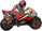Фигура, Мотоцикл, Оранжевый, 31", 79 см.