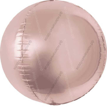 Шар с гелием  Сфера 3D, Розовое Золото, 61 см.