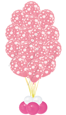 Фонтан из шаров для новорожденной 