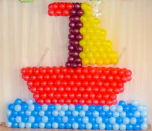 Кораблик из шаров на выпускной в детском саду, плоский