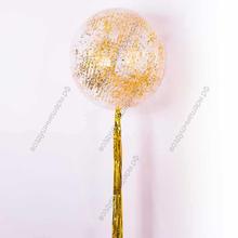 Шар Баблз прозрачный, летающий с гелием, 46 см, 18" с конфетти и дождиком