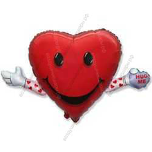 Шар с гелием  Фигура, Любовь и объятия, Красный, 104 см.