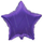 Фольгированный шар (32''/81 см) Звезда, Фиолетовый, 1 шт.