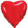 Шар (32''/81 см) Сердце, Красное, 1 шт.