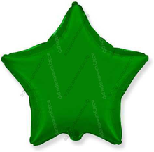 Шар с гелием  Звезда, Зеленая, 46 см.
