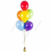 Фонтан из разноцветных шаров с гелием "Радуга"