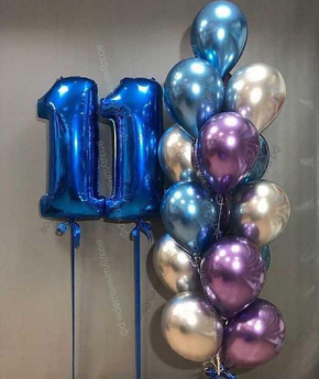 Букет с шарами Хром на 11 лет