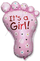 Шар (38''/97 см) Фигура, Ступня (стопа, ножка) девочки, Розовый, FM