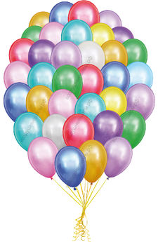 Букет разноцветных шаров (металик)