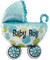 Фигура Коляска голубая с гелием Коляска голубая