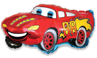 Шар с гелием  Фигура, Гоночная машина, Красный, 81 см.