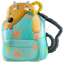 Шар с гелием Забавная собака в рюкзаке, 74 см.