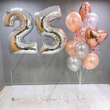 Шары на День рождение 25 лет "Розовая жемчужина" 