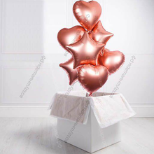 Коробка-сюрприз с шарами-звездами и сердцами, 7 шт