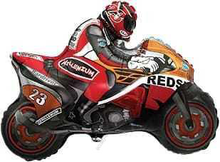 Шар с гелием  Фигура, Мотоцикл, Оранжевый, 79 см.