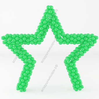 Звезда из шариков огромная на конструкции