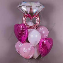 Букет из шаров на девичник в розовой гамме