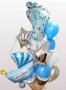 Фонтан из шаров На выписку мальчика! (Встреча из роддома)