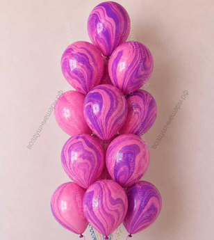Фонтан Розово- фиолетовые, Pink Violet Super Agate шаров агат