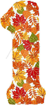 Цифра на 1 сентября "Осенние листья"