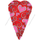 Фольгированный шар (24''/61 см) Фигура, Вытянутое сердце, Красный, 1 шт.