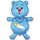 Фольгированный шар (37''/94 см) Фигура, Медвежонок-мальчик, Синий, 1 шт.