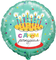 Шар с гелием  Круг, С Днем Рождения! (торт со свечками), 46 см. Как на фото