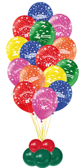 Фонтан из 15 шаров "Поздравляю"