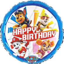 Шар круг с гелием Щенячий патруль, С Днем Рождения!, 46 см 