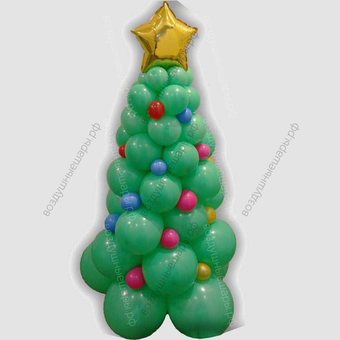 Новогодняя Елка с украшениями, из воздушных шаров